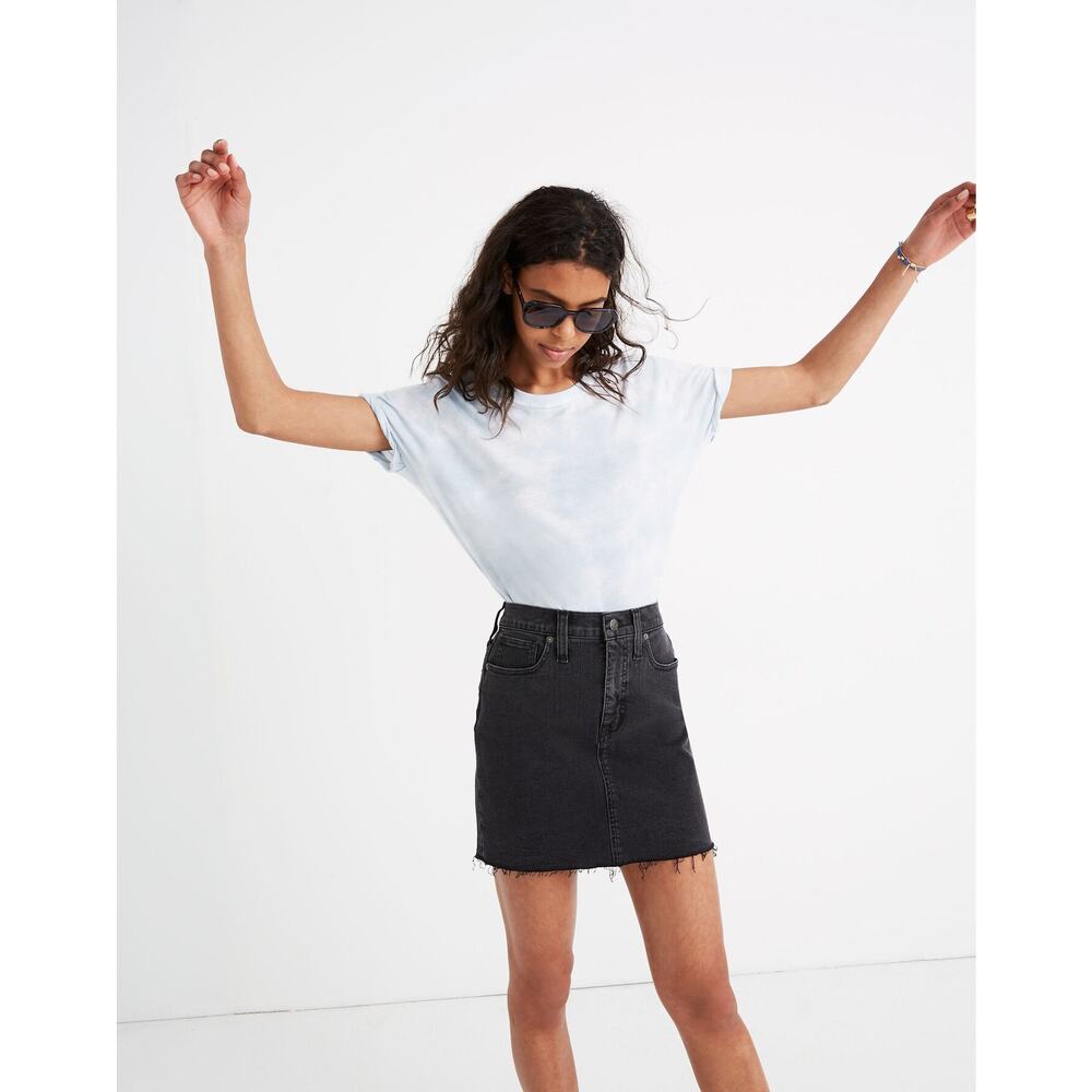 Madewell Stretch Denim Straight Ashcroft Wash Mini Skirt Size 26